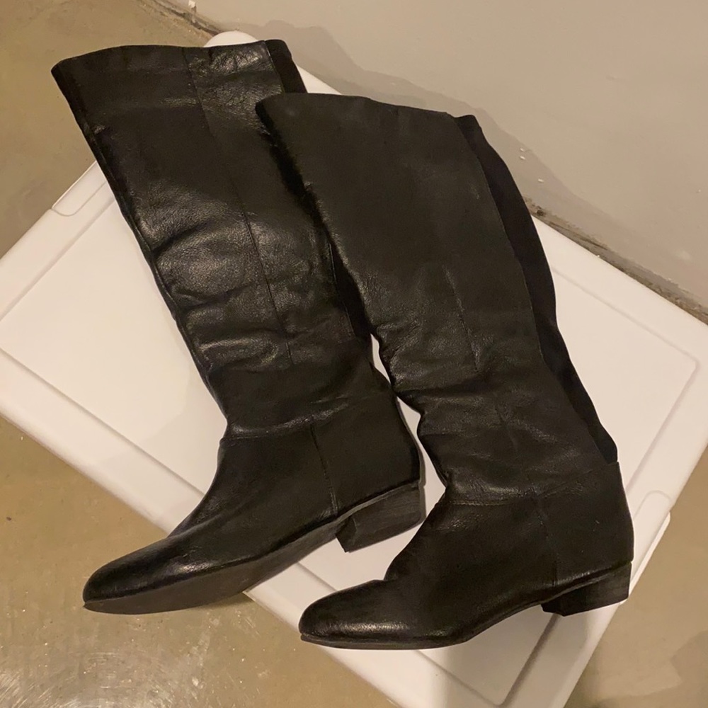 Steve Madden Black Leather Boots